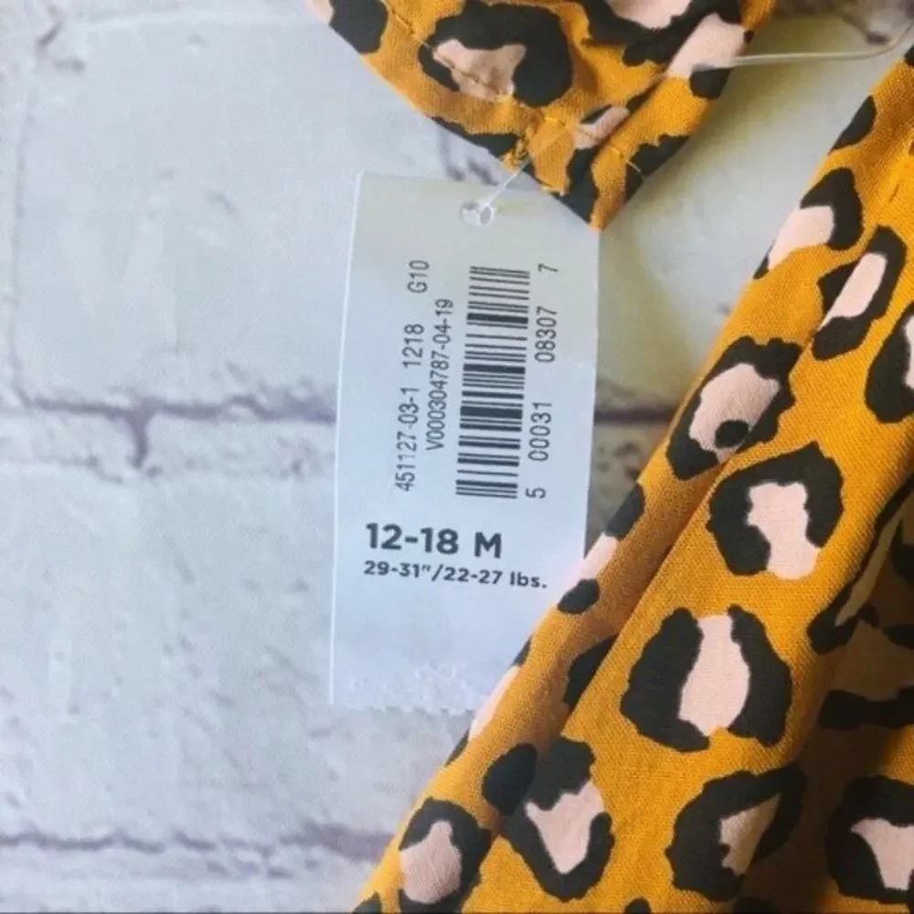 Old Navy Girls Animal Print Swing Dress Sz 12-18 M